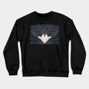 Grey Tabby Cat Face Crewneck Sweatshirt